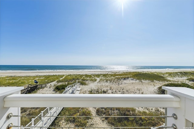 property view of water with a view of the beach