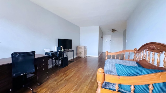 bedroom featuring hardwood / wood-style floors