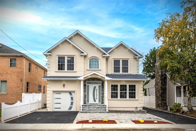 view of front of house featuring a garage