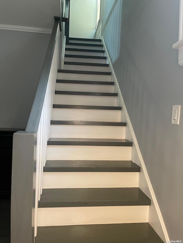 stairs with ornamental molding