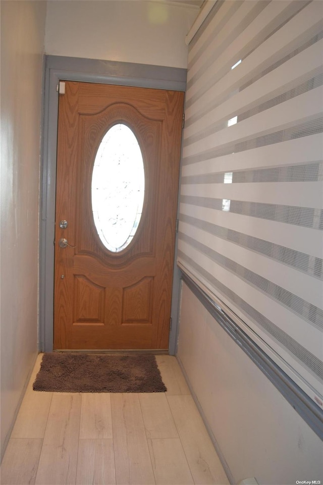 entryway featuring light hardwood / wood-style flooring