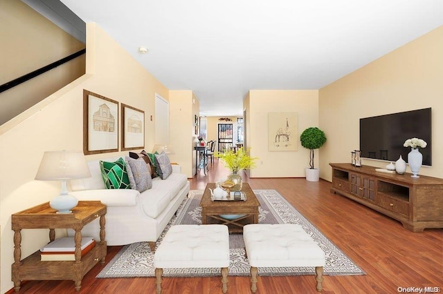 living room featuring hardwood / wood-style floors