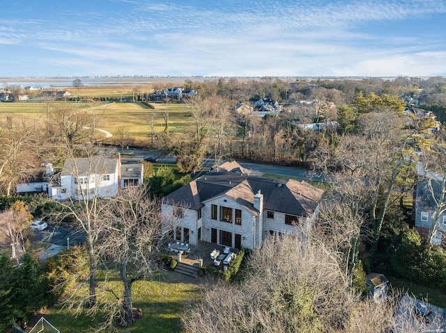 bird's eye view with a rural view