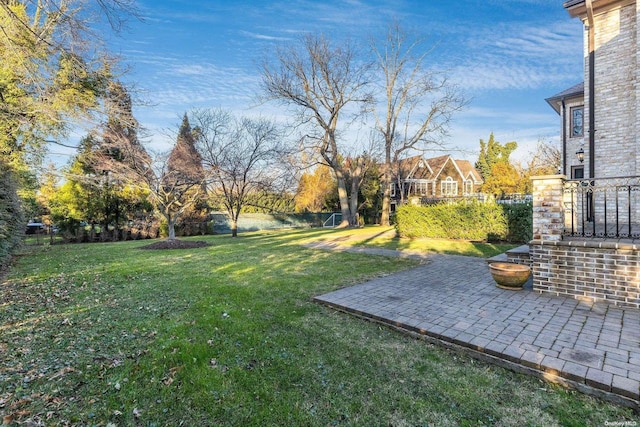 view of yard featuring a patio