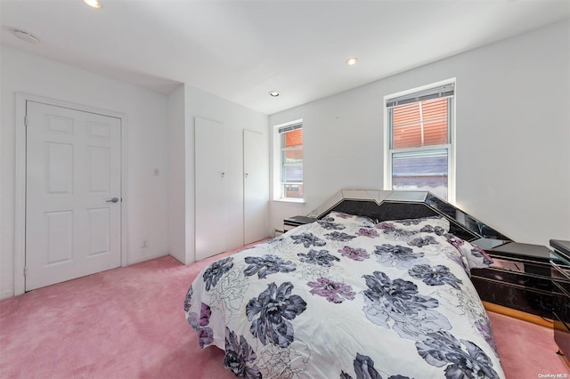 bedroom with carpet floors