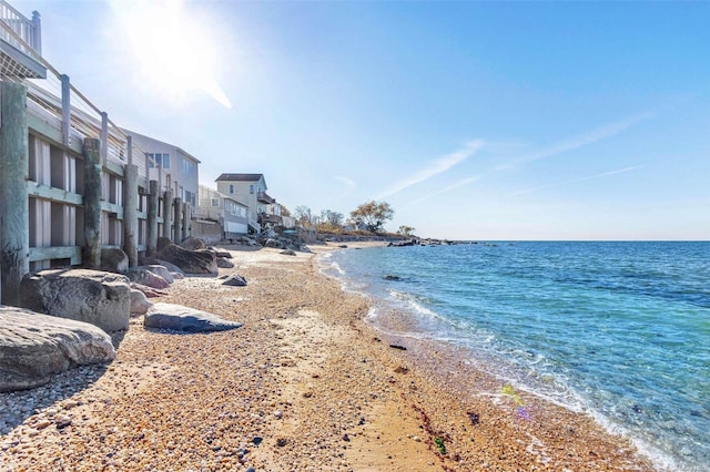 water view featuring a beach view