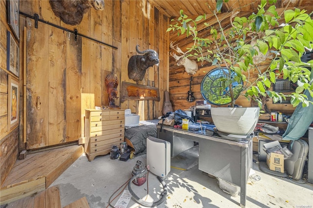4 Maple St, Glenwood Landing, NY 11547 - office featuring wood walls
