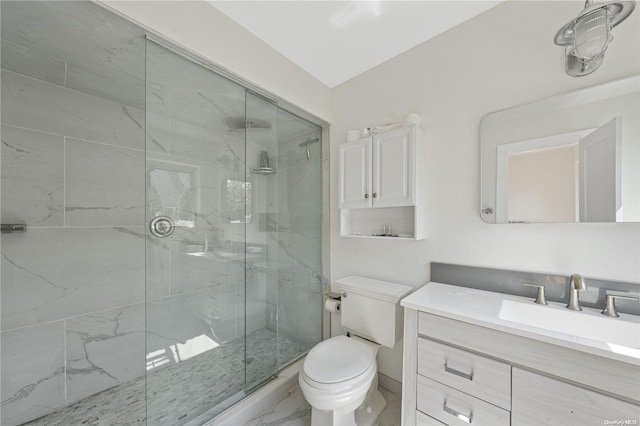 4 Maple St, Glenwood Landing, NY 11547 - bathroom with a marble finish shower, toilet, vanity, and marble finish floors