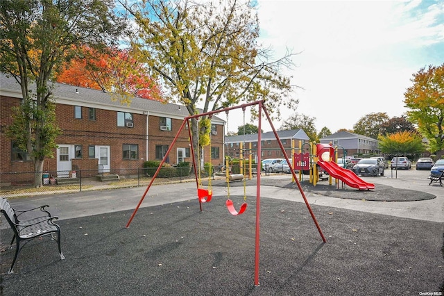 view of jungle gym