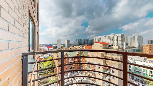 balcony with a city view