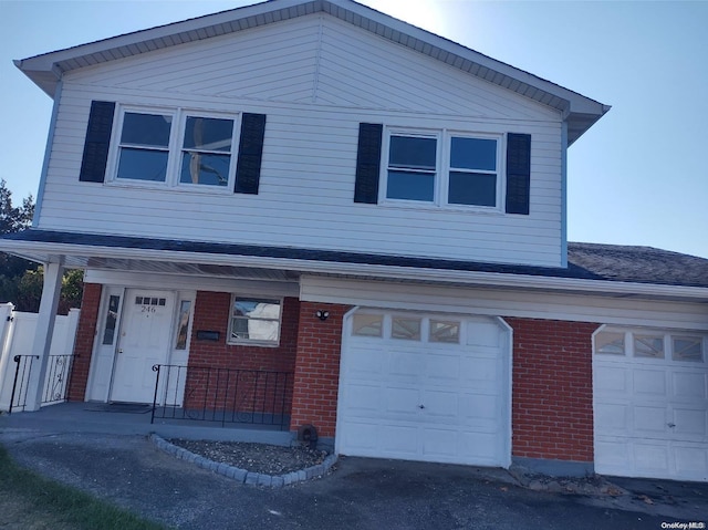 view of front of house featuring a garage