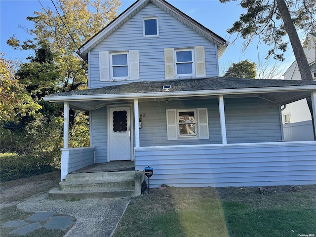 view of front of property with a porch