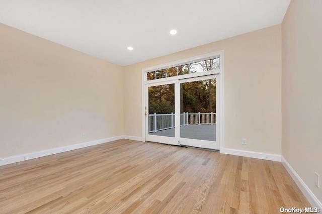 empty room featuring light hardwood / wood-style flooring