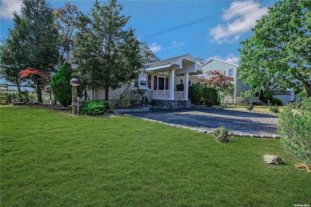 view of yard featuring a porch