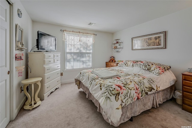 view of carpeted bedroom