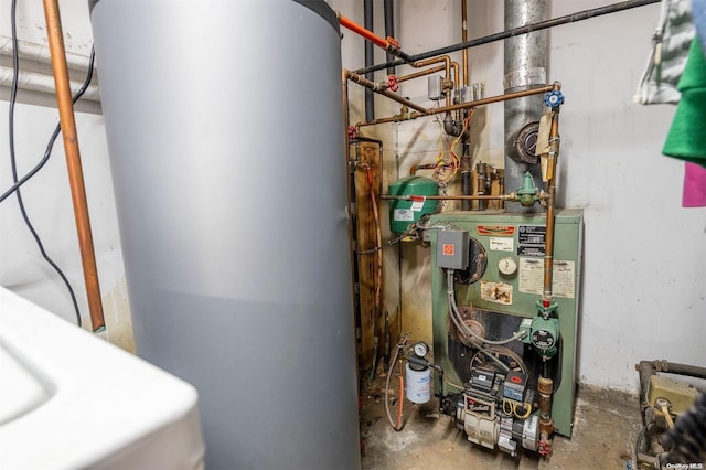 utilities featuring gas water heater