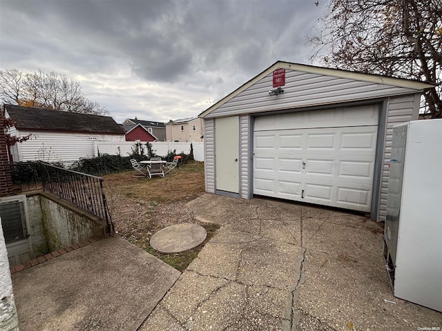 garage featuring cooling unit