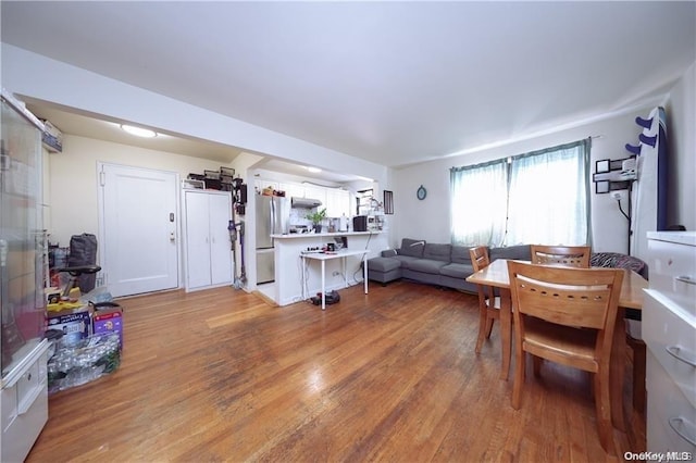 living room with wood-type flooring