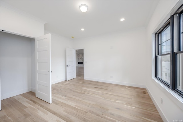 unfurnished bedroom featuring light hardwood / wood-style floors