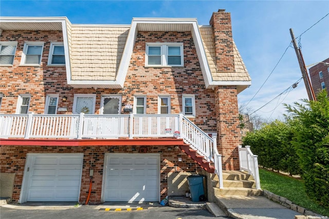 exterior space featuring a garage