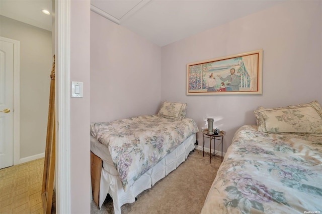 view of carpeted bedroom