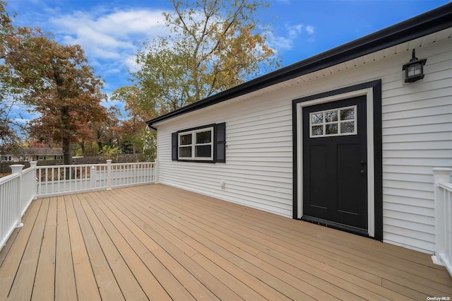 view of wooden deck