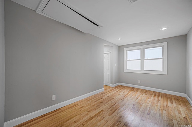 empty room featuring light wood-type flooring