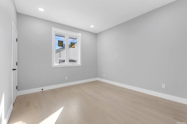 empty room featuring light hardwood / wood-style flooring