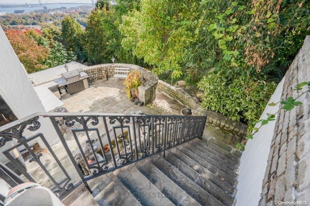 view of stairway