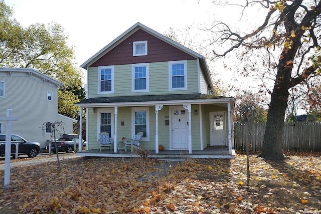 front of property featuring a porch