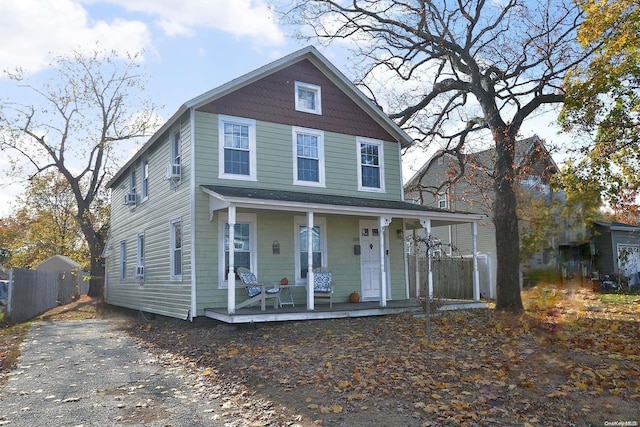 view of front of property with a porch