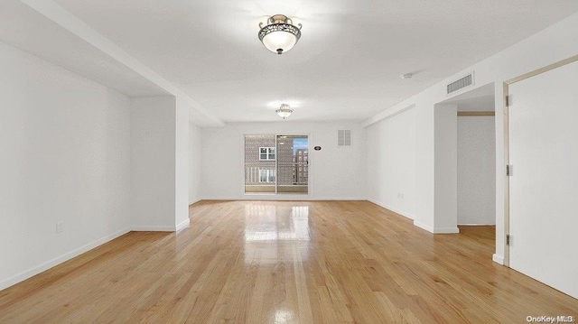 empty room featuring light wood-type flooring