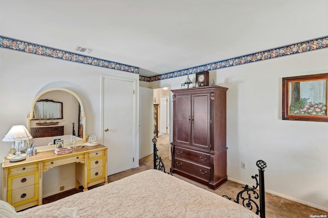 view of carpeted bedroom