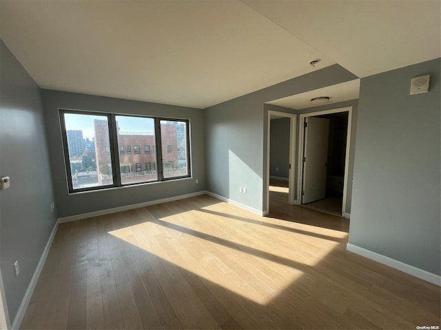 empty room featuring light hardwood / wood-style floors