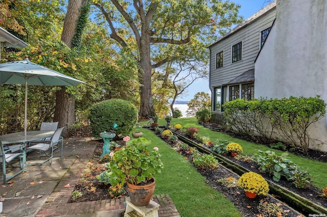 view of yard with a patio