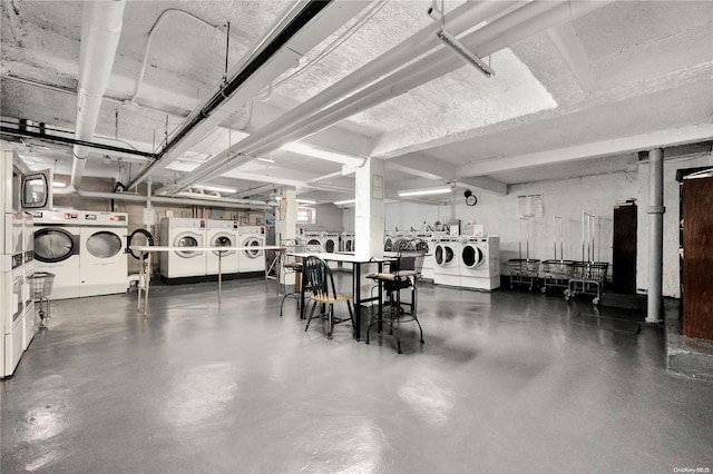 garage featuring separate washer and dryer