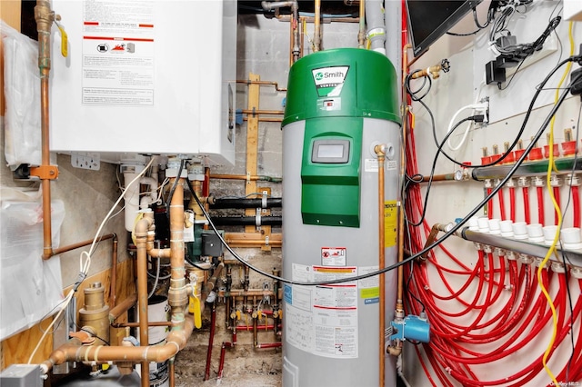 utilities featuring water heater and tankless water heater