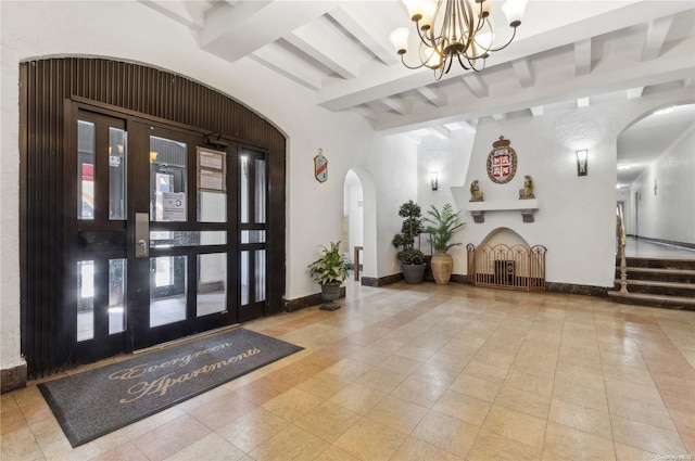 37-21 80th St Unit 3M, Jackson Heights, NY 11372 - community lobby featuring beamed ceiling