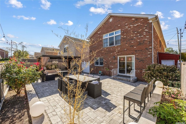 view of patio / terrace featuring an outdoor living space