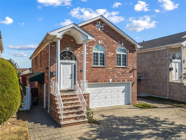 front facade featuring a garage