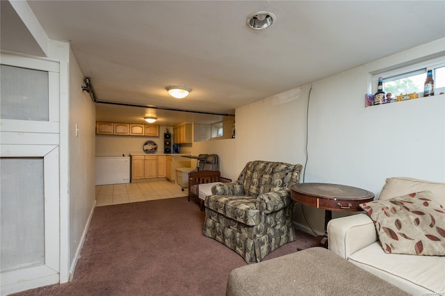 view of carpeted living room