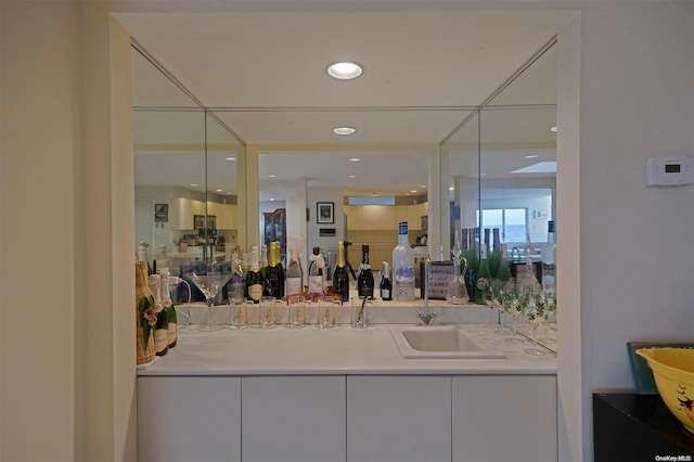 interior space with white cabinets