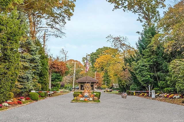 view of community with a gazebo