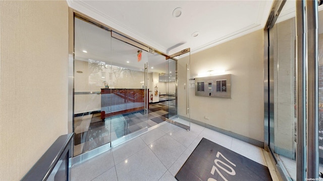 9707 4th Ave Unit 4G, Brooklyn, NY 11209 - common area featuring crown molding and recessed lighting