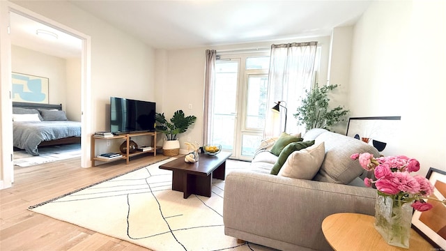 28-09 39th Ave Unit 5A, Long Island City, NY 11101 - living room featuring wood finished floors