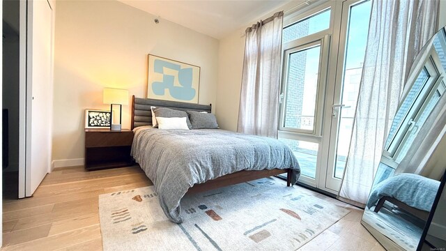 28-09 39th Ave Unit 5A, Long Island City, NY 11101 - bedroom with light wood-type flooring and baseboards
