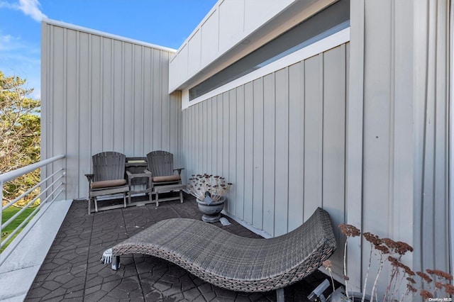 view of patio / terrace featuring a balcony