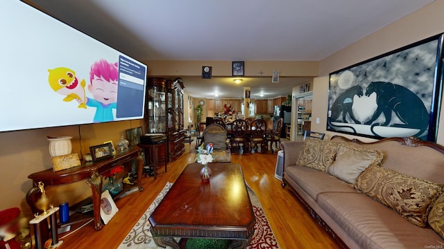 living room featuring hardwood / wood-style floors