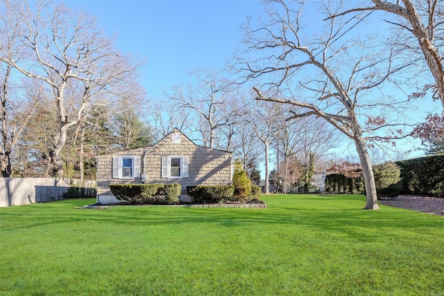 exterior space with a front lawn