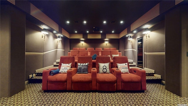 cinema featuring carpet